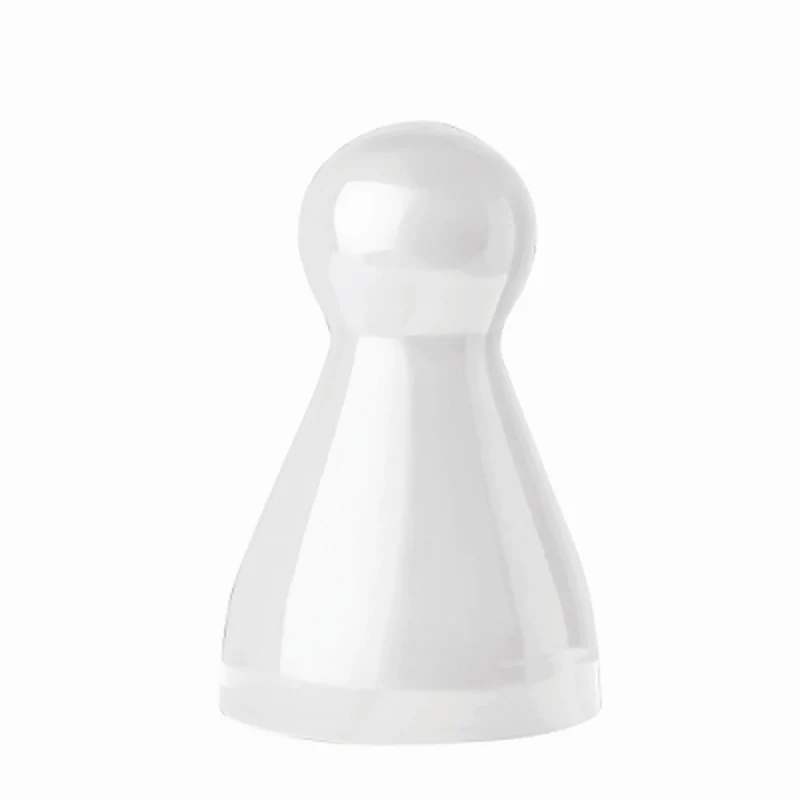 Sompex TOY Tischlampe Weiß – Spielfigur aus massivem Glas, 26 cm, E14, Textilkabel