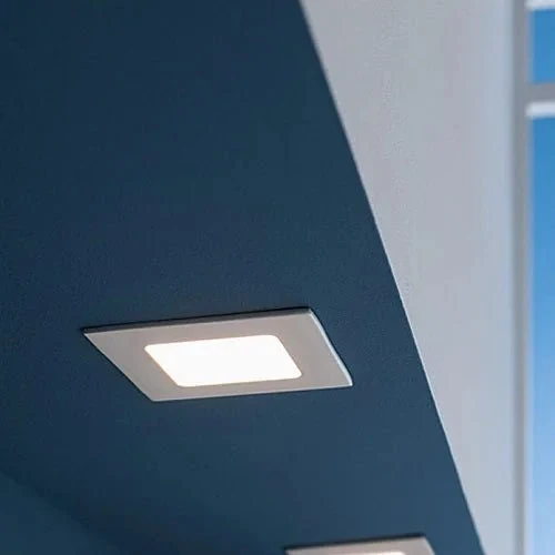EGLO TINUS 1, Fueva 1, LED Einbaustrahler 2,7 W – Slim Panel 85×85 mm Weiß