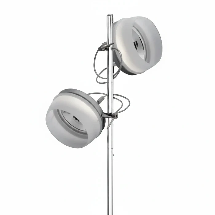 Minimalistische Design LED Stehleuchte NOTA F2 – 2-flammige Leselampe mit verstellbaren Armen, 180 cm
