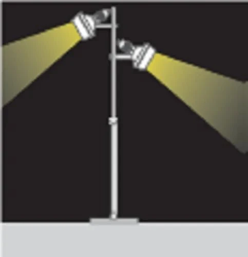 Minimalistische Design LED Stehleuchte NOTA F2 – 2-flammige Leselampe mit verstellbaren Armen, 180 cm