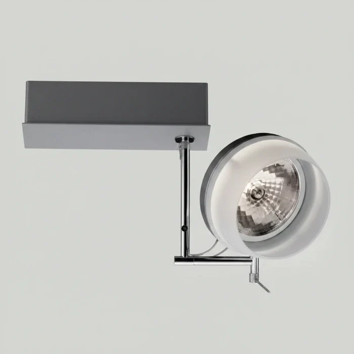 Wand- & Deckenstrahler NOTA W1 – dimmbar – QR111 / AR111 Spot – Design-Strahler 12V – chrom