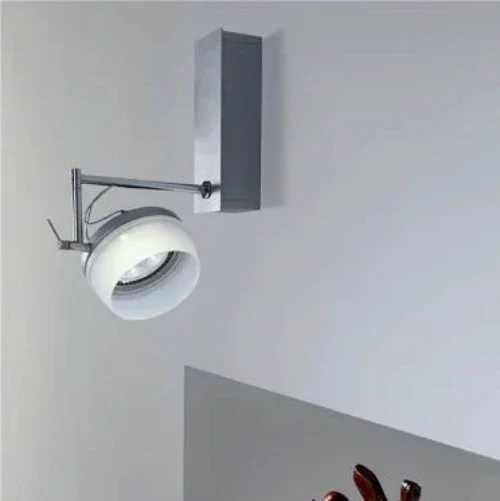 Wand- & Deckenstrahler NOTA W1 – dimmbar – QR111 / AR111 Spot – Design-Strahler 12V – chrom