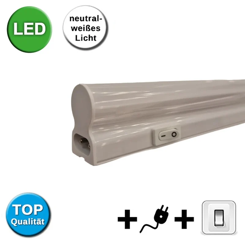 Vesio LED-Lichtleiste 120 cm – Unterbauleuchte mit Schalter & Stecker
