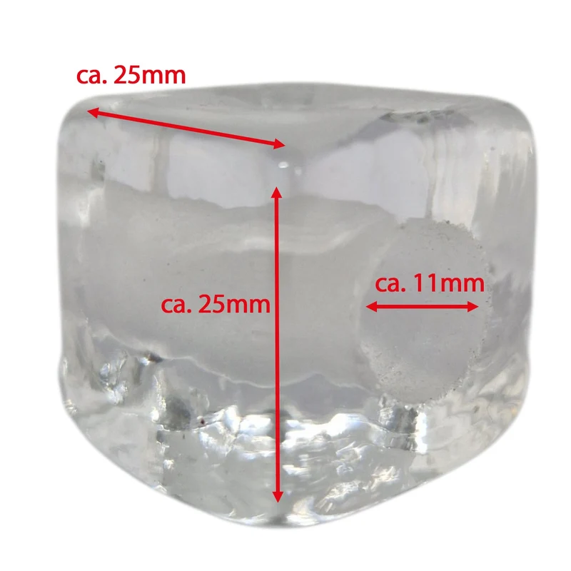 Lampenglas G4 Würfel klar 25 x 25 mm – Ersatzglas mit 11 mm Aufnahme