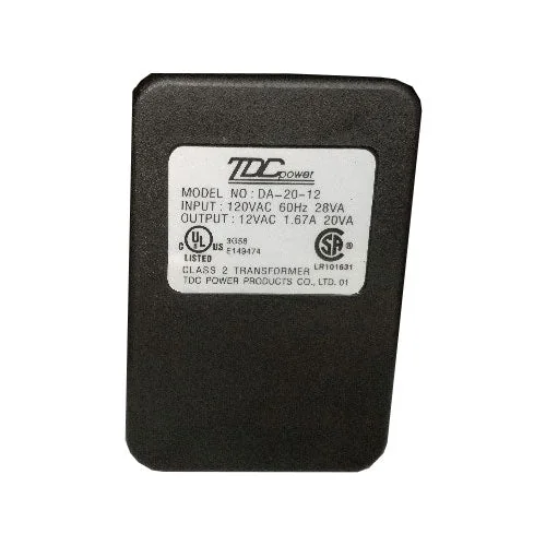 Steckertrafo Adapter 120V AC → 12V AC – 20VA, USA Version (Class 2)