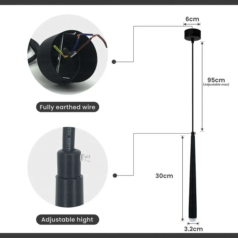 Moderne konische LED Aluminium Pendelleuchte/Industriebeleuchtung, Hängelampe für Wohn- und Esszimmer~2636