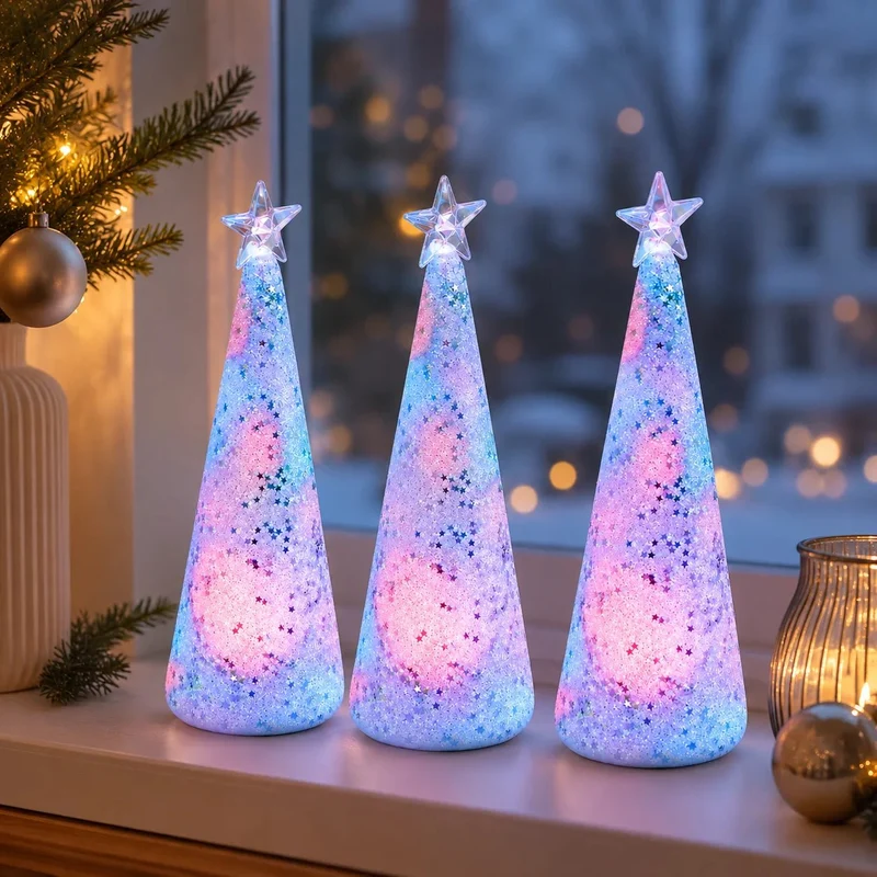 Design Beleuchteter LED Tannenbaum Batterie RGB