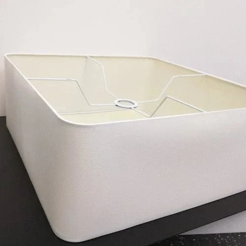 Esprit Stoff Pendelleuchte Big Linea 50 cm – eckig, weiß, E27