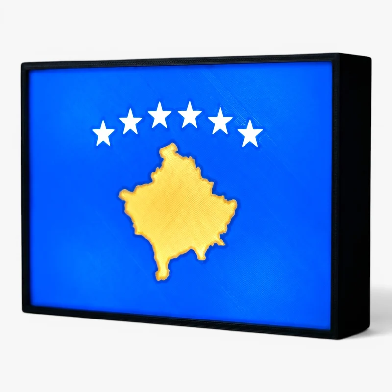 Kosovo Flagge Lampe