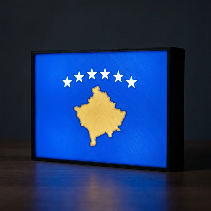 Kosovo Flagge Lampe