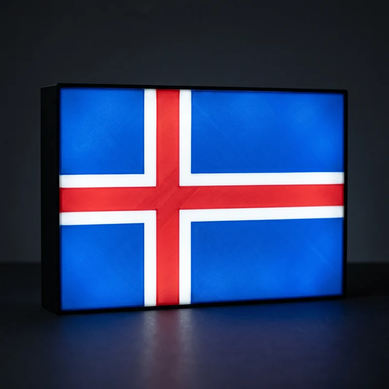 Island Flagge Lampe