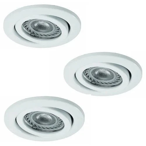 Nice Price 3323 LED Einbaustrahler Set – 3×3,5 W GU10, weiß, schwenkbar