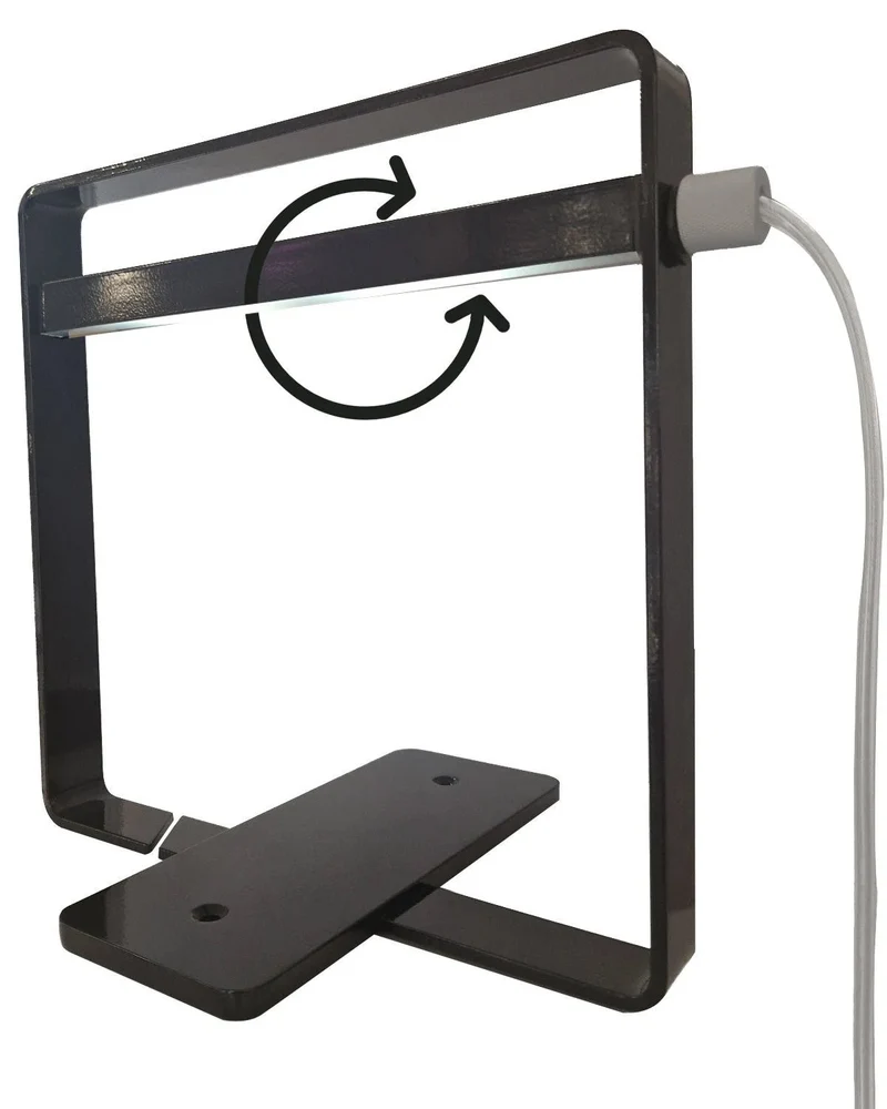 LED Tischlampe & Wandleuchte ORING Schwarz – modernes Design Made in Italy