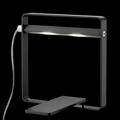 LED Tischlampe & Wandleuchte ORING Schwarz – modernes Design Made in Italy