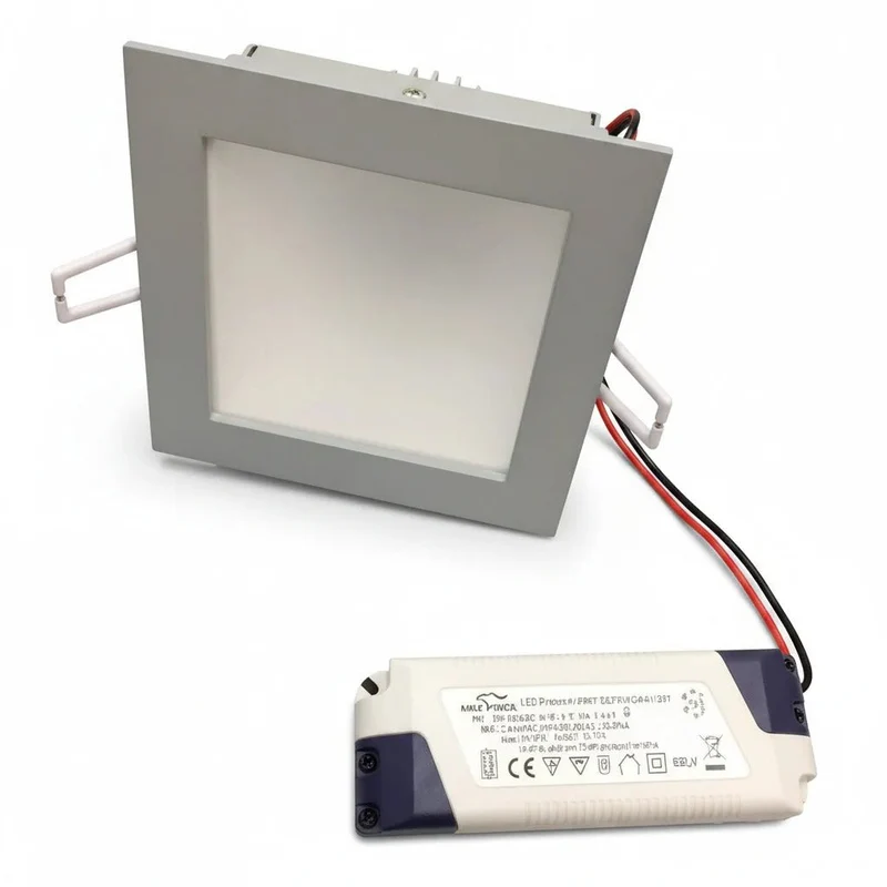 20W LED Downlight eckig – dimmbar, warmweiß, 230V, inkl. Treiber