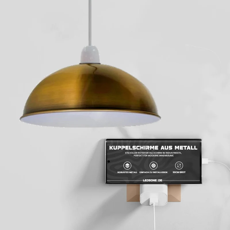 Lampenschirm Metall 30cm Modernes Halbkugel-Design ~2735