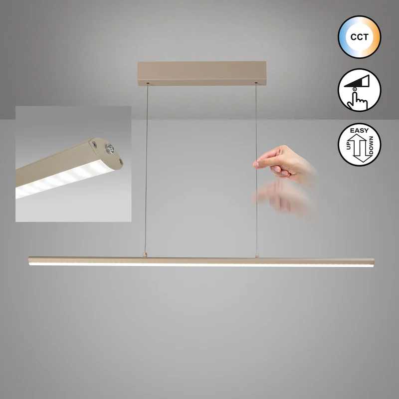 B-Ware FISCHER & HONSEL Pendelleuchte Hängeleuchte Borena LED Lampe sandfarben