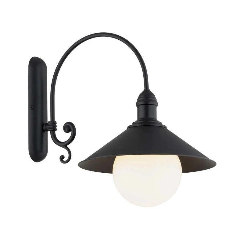 B-Ware Argon Außenwandleuchte Enduro LED Gartenlampe Lampe schwarz IP44 E27 Glas Stahl