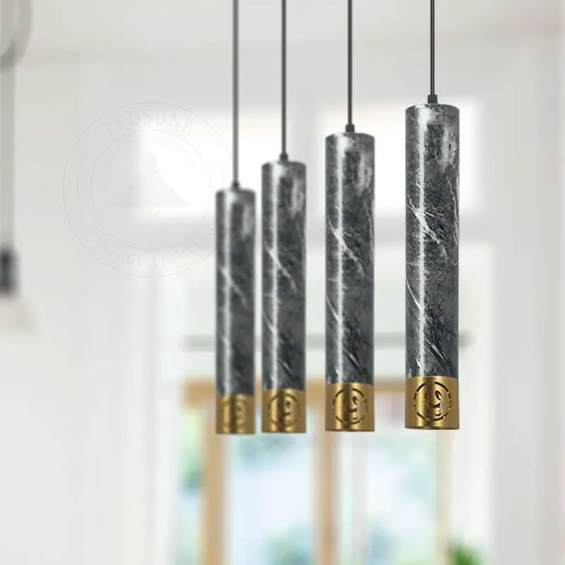 LED Langröhren Pendelleuchte Zylindrische Röhre GU10 Sockel~2628