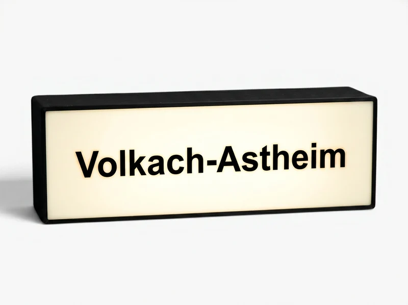 Dein Bahnhofsschild als Lampe