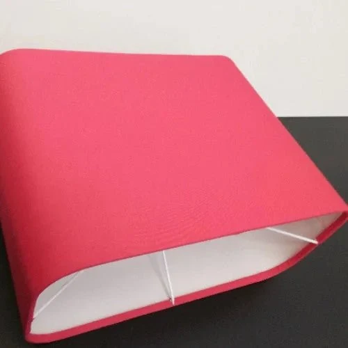 Stoff Lampenschirm pink E27 32x15 Baumwolle Oval