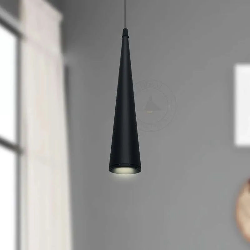 LED dimmbare konische Pendelleuchte GU10 Aluminium ~ 2620