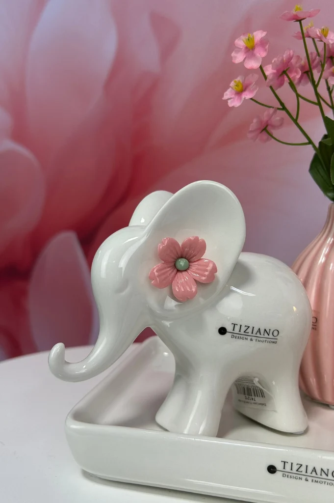 Dekoset Sendina mit Leon mit Vase und Teelicht Prisma