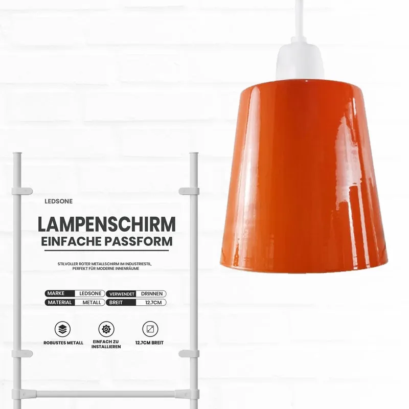 Metall Lampenschirm Einfache Montage Ø 12.7 cm Höhe 13 cm~2557