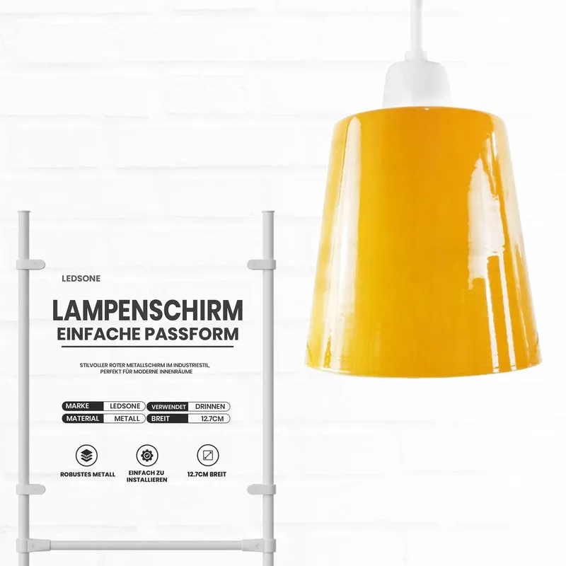 Metall Lampenschirm Einfache Montage Ø 12.7 cm Höhe 13 cm~2557