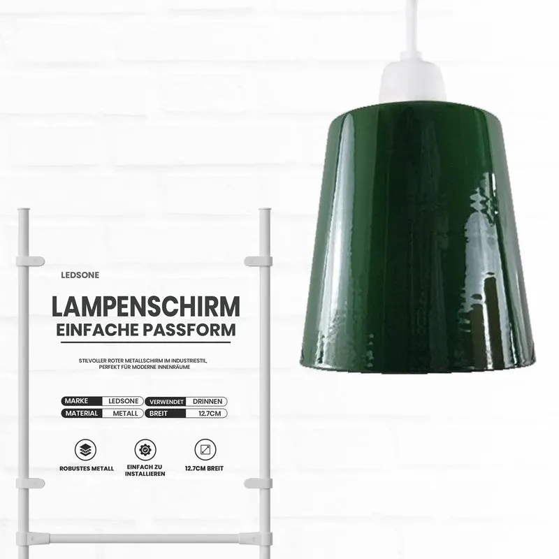 Metall Lampenschirm Einfache Montage Ø 12.7 cm Höhe 13 cm~2557