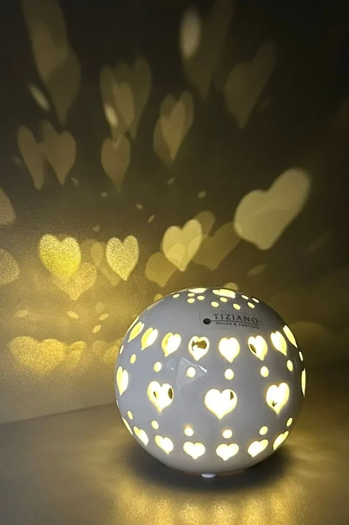 Lichtkugel Venetta LED creme-weiß
