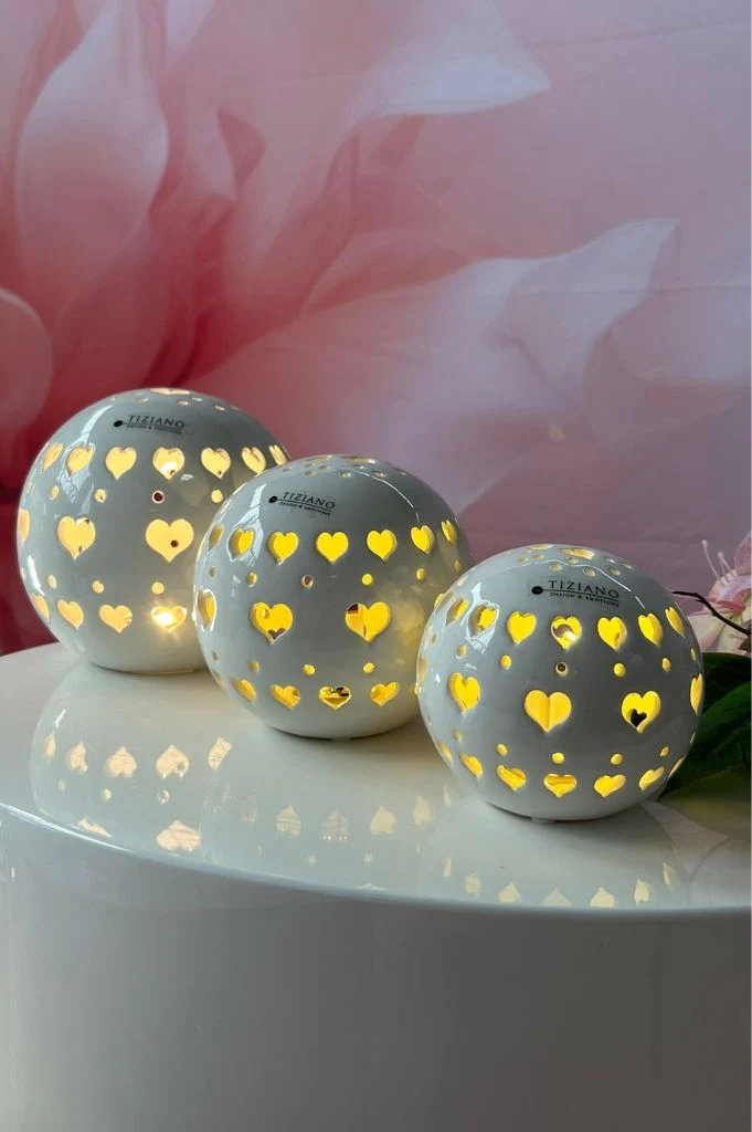 Lichtkugel Venetta LED creme-weiß