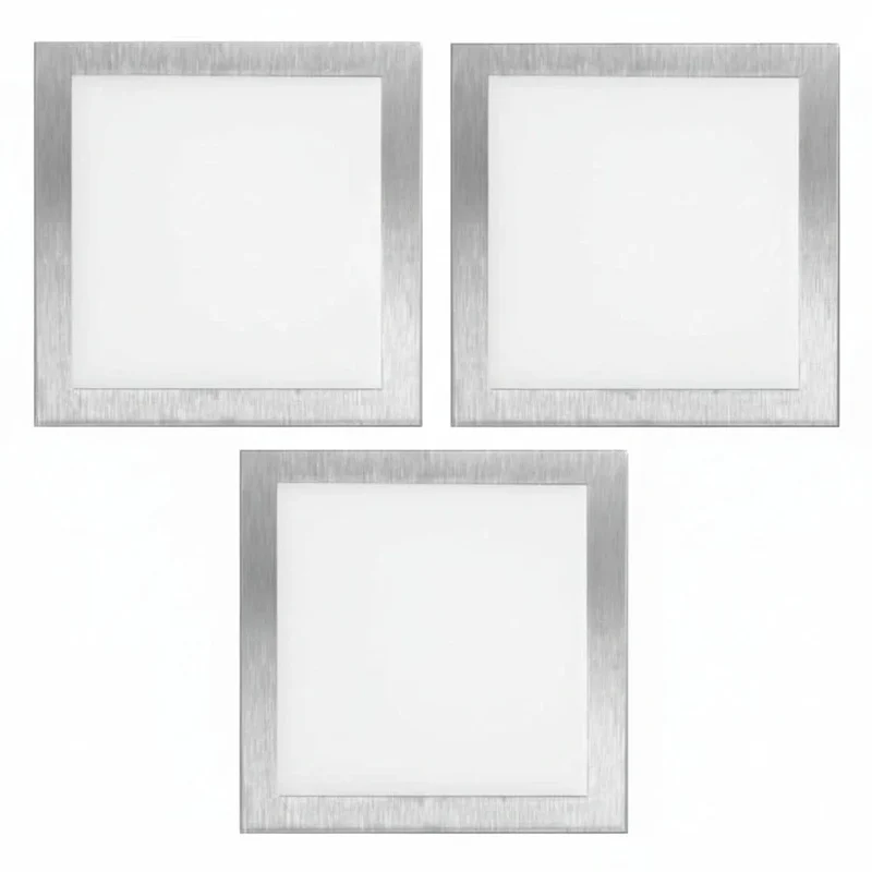 3er Set LED Möbeleinbauleuchten UNILUM13 – 12 V, ultra-flach, chrom/satin
