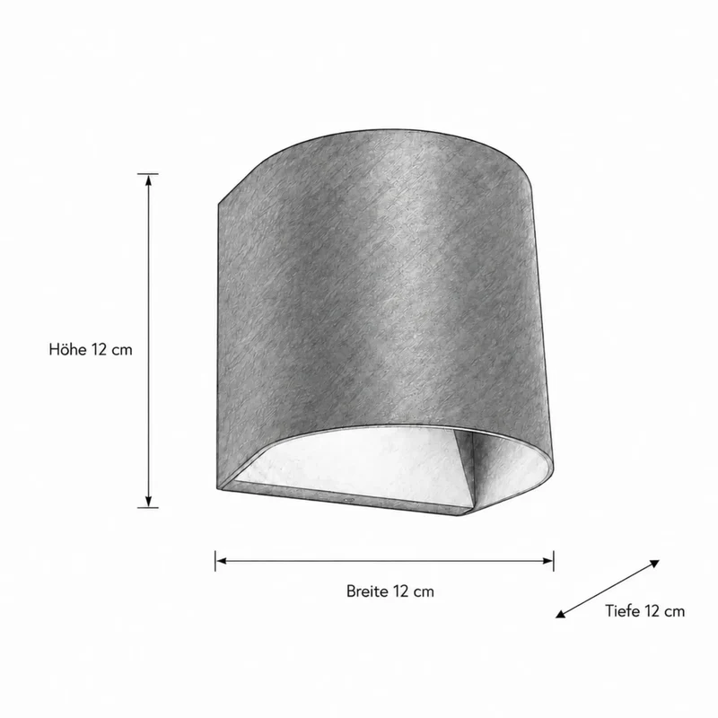 LED Außenwandleuchte Up & Down gewölbt – anthrazit – IP54 – 10,6 W – Fischer