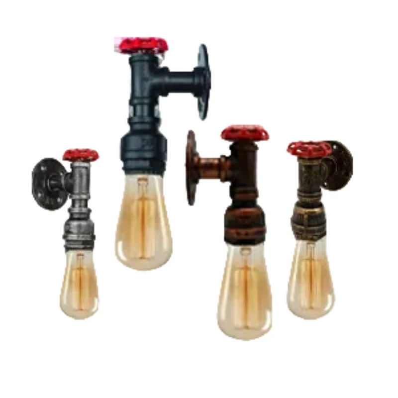 Vintage Wasserrohr Wandlampe Steampunk Industrial ~2288