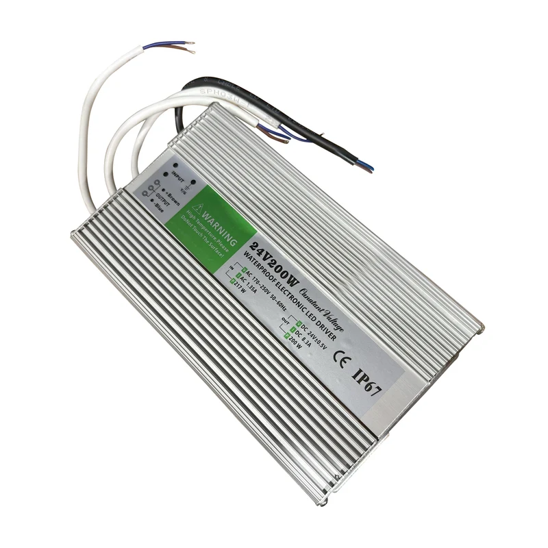 DC 24V, 8.3A, 200W Netzteil IP67 LED Netzgerät Wasserdicht Treiber~2423