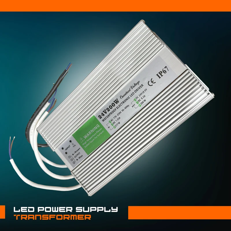 DC 24V, 8.3A, 200W Netzteil IP67 LED Netzgerät Wasserdicht Treiber~2423