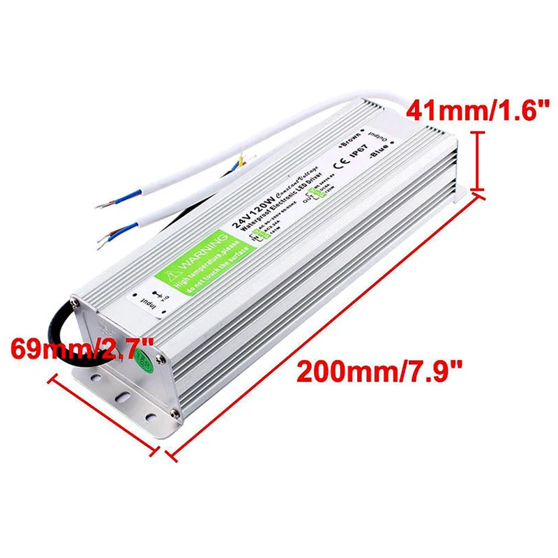 LED Netzteil Wasserdicht 24V DC 120W 5A IP67~2421