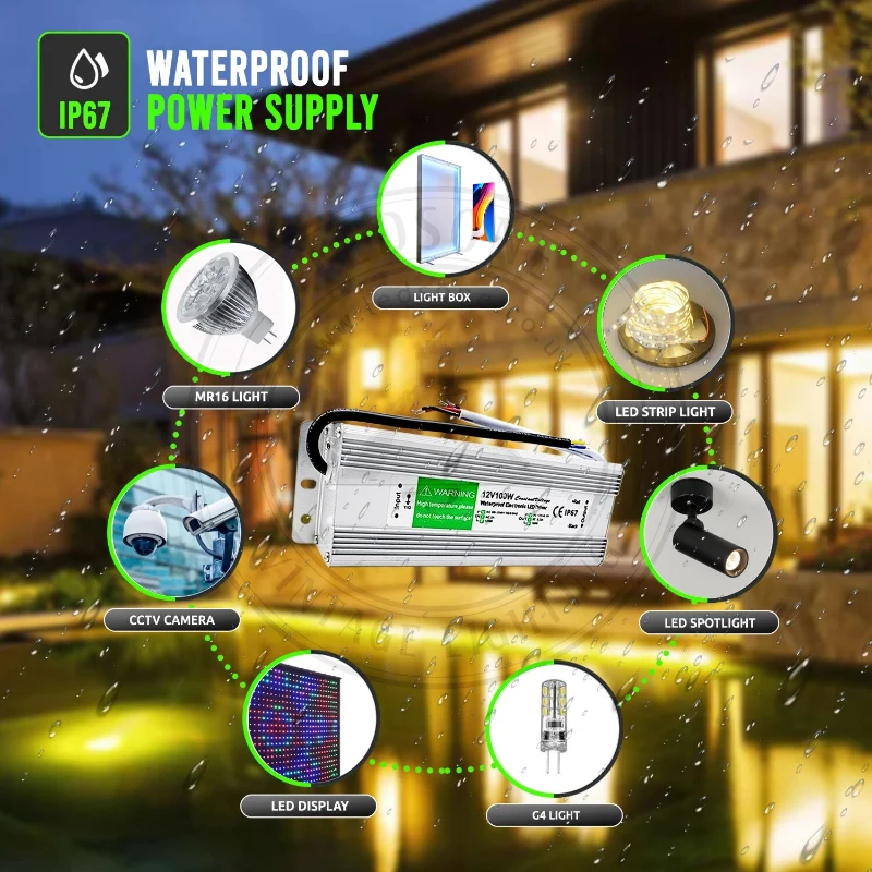 36W LED Netzteil 24V IP67 Wasserdicht Treiber ~2420