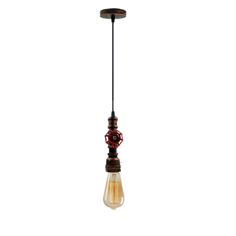 Vintage Industrial Pipe Type Moderne Deckenpendelleuchte Rustikal Rot Rohrlampen~2355