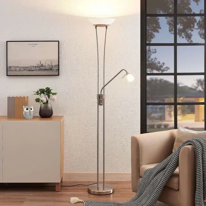 B-Ware Lindby Jovina Stehleuchte Stehlampe Lampe Leuchte Innenraumleuchte mit Lesearm