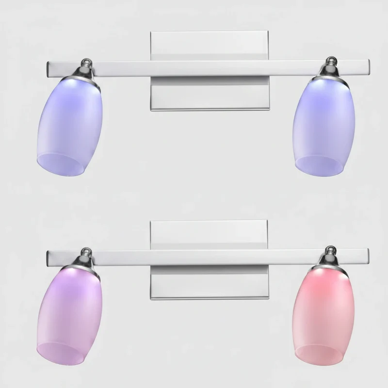ESTO LED Deckenleuchte COLOR 2-flammig – RGB-Farbwechsler, Fernbedienung, 18 W, Weiß/Chrom
