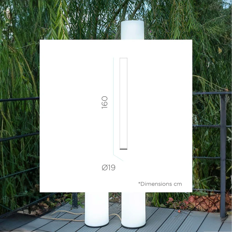 Säulenförmige Outdoor-Standleuchte FITY 160