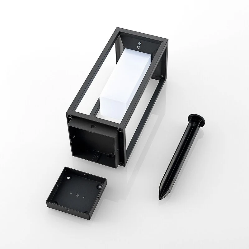 B-Ware Lucande Eliel LED-Solarsockelleuchte Wegeleuchte Gartenleuchte Deko-Wegelicht