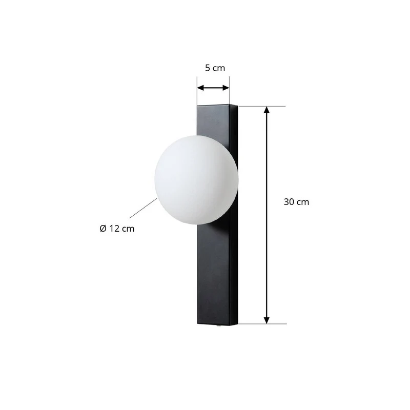 B-Ware Lindby Wandleuchte Tavrik LED Lampe dimmbar schwarz-weiß IP für Feuchträume 30cm