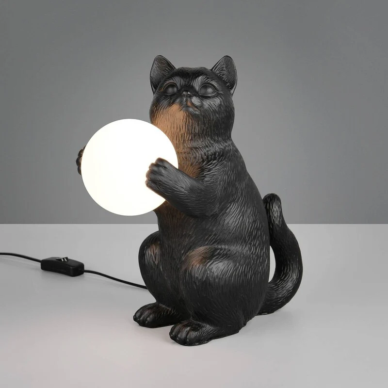 B-Ware Reality Leuchten Tischleuchte GATIO schwarz LED Lampe Leuchte 30x30x16cm