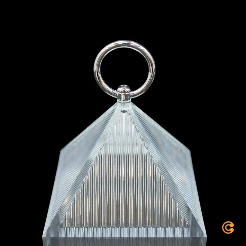 B-Ware Kartell Tischlampe Lantern LED Leuchte dimmbar recycelt transparent IP54 31cm