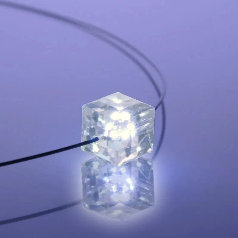 3er Set LED Halskette mit Kristall Cube mit Swarovski® Elements