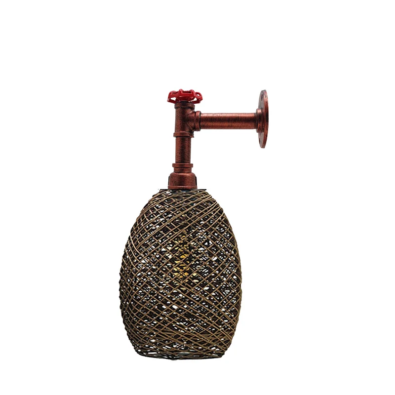 Rattan Pipe Wandlampenschirm Leuchten Rohrlampen~2394