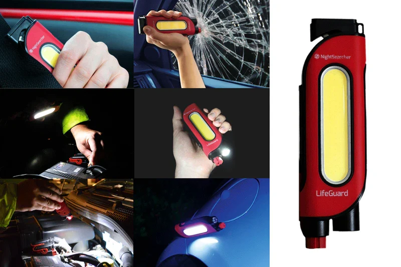 Nightsearcher Lifeguard: 5-in-1 Notfallwerkzeug | Batteriebetrieben